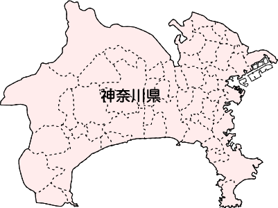 神奈川県の地図