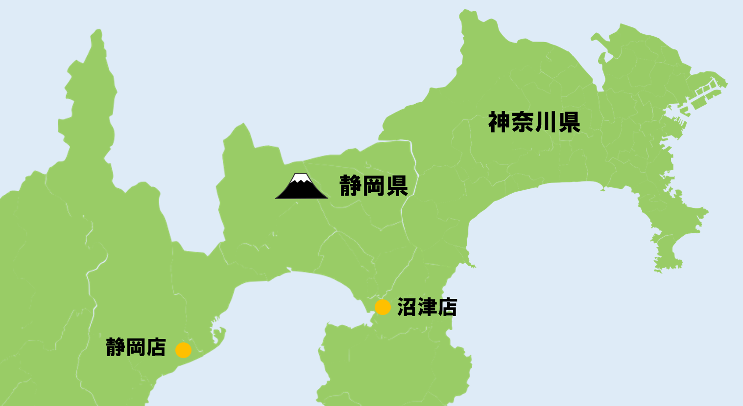 静岡県の店舗地図